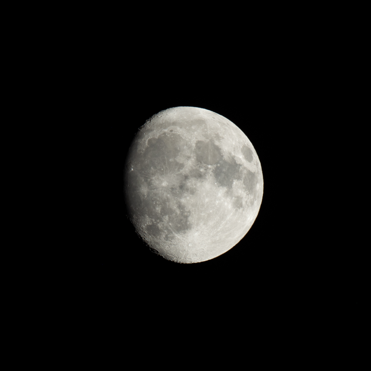 Waxing gibbious moon
